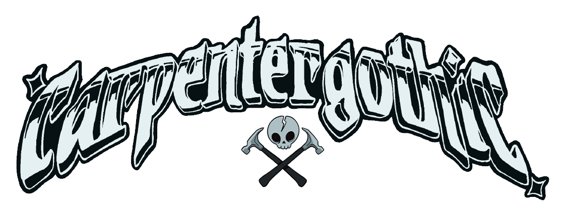 The CARPENTERGOTHIC banner written out in an arcing fashion